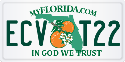 FL license plate ECVT22