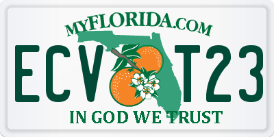 FL license plate ECVT23