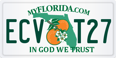 FL license plate ECVT27