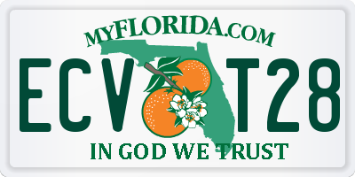 FL license plate ECVT28