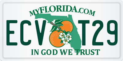 FL license plate ECVT29