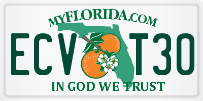 FL license plate ECVT30