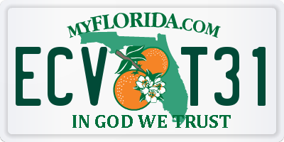 FL license plate ECVT31