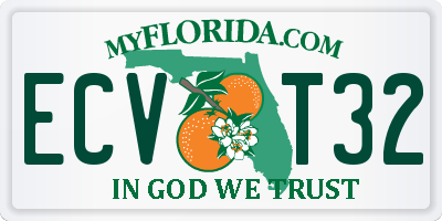FL license plate ECVT32