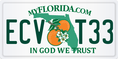 FL license plate ECVT33