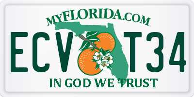 FL license plate ECVT34