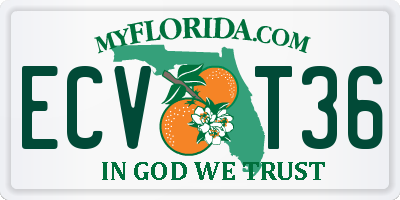 FL license plate ECVT36