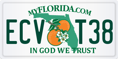 FL license plate ECVT38