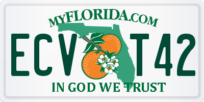 FL license plate ECVT42