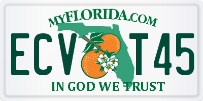 FL license plate ECVT45