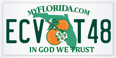 FL license plate ECVT48