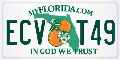 FL license plate ECVT49