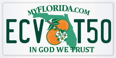 FL license plate ECVT50