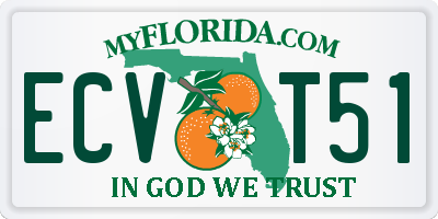 FL license plate ECVT51