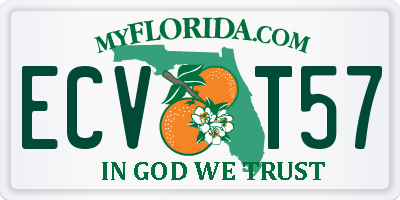 FL license plate ECVT57