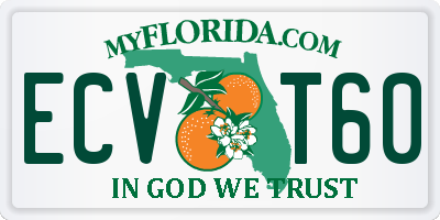 FL license plate ECVT60