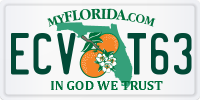 FL license plate ECVT63