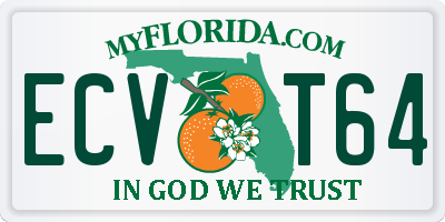 FL license plate ECVT64