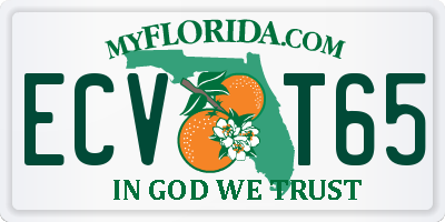 FL license plate ECVT65