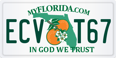 FL license plate ECVT67