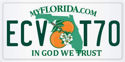 FL license plate ECVT70