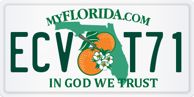 FL license plate ECVT71