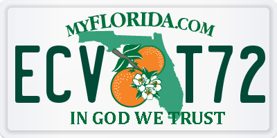 FL license plate ECVT72