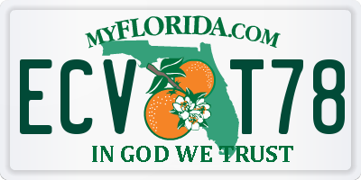 FL license plate ECVT78