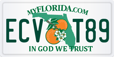 FL license plate ECVT89