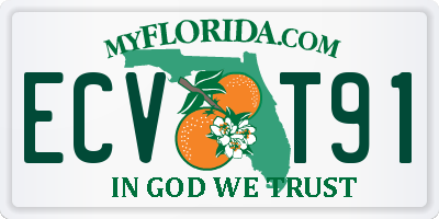 FL license plate ECVT91