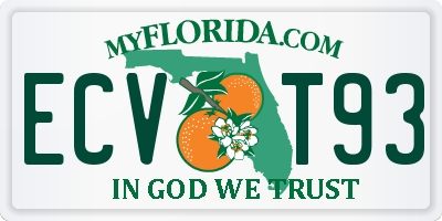 FL license plate ECVT93