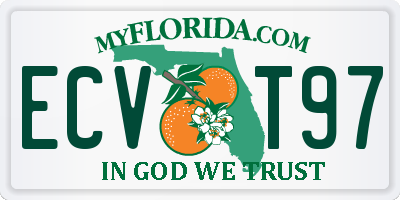 FL license plate ECVT97