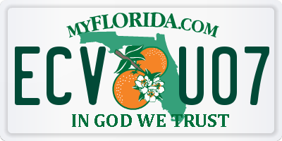 FL license plate ECVU07