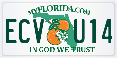 FL license plate ECVU14