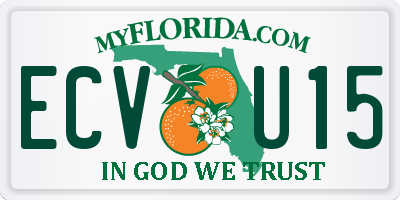 FL license plate ECVU15