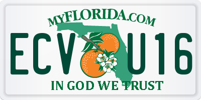 FL license plate ECVU16
