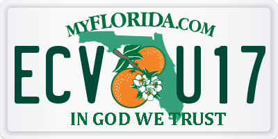 FL license plate ECVU17