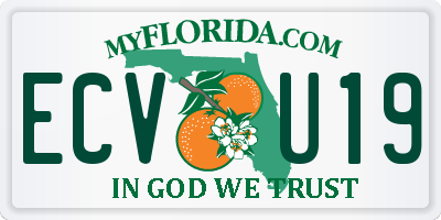 FL license plate ECVU19