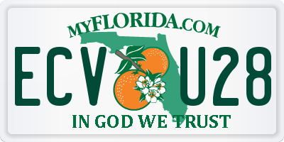 FL license plate ECVU28