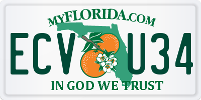 FL license plate ECVU34