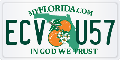 FL license plate ECVU57
