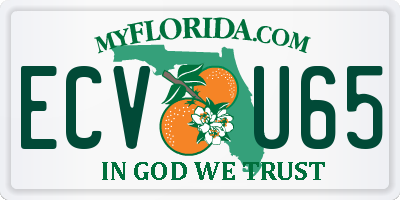FL license plate ECVU65
