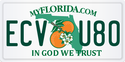 FL license plate ECVU80