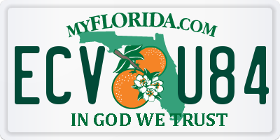 FL license plate ECVU84