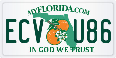 FL license plate ECVU86