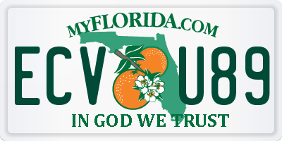 FL license plate ECVU89