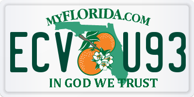 FL license plate ECVU93