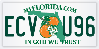 FL license plate ECVU96