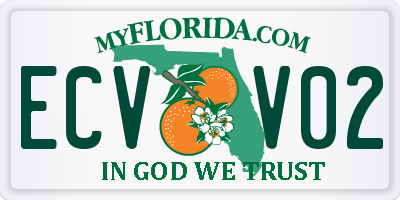 FL license plate ECVV02