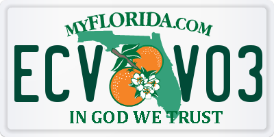 FL license plate ECVV03